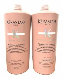 Kérastase 34oz Chroma Absolu Fondant Cica Chroma & Chroma Absolu Bain Chroma Respect Duo Women