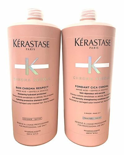 Kérastase 34oz Chroma Absolu Fondant Cica Chroma & Chroma Absolu Bain Chroma Respect Duo Women 3 Kérastase 34oz Chroma Absolu Fondant Cica Chroma & Chroma Absolu Bain Chroma Respect Duo Women